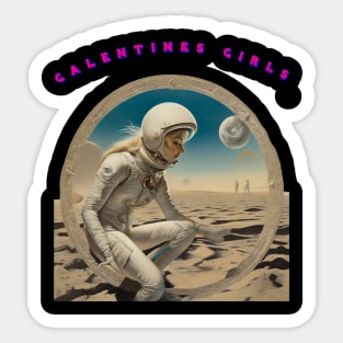 Galentine girl spacewoman Sticker